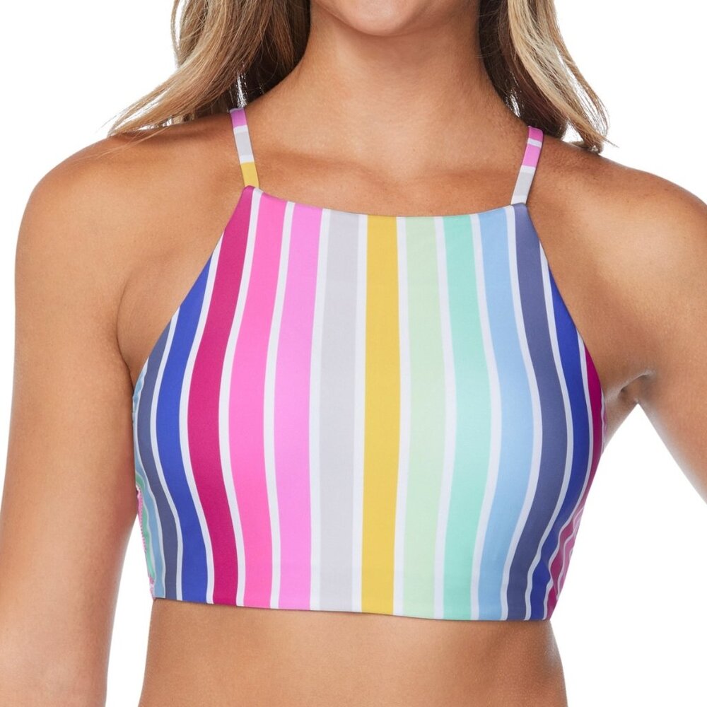 Raisins Juniors' Kaori Striped Bikini Top Striped